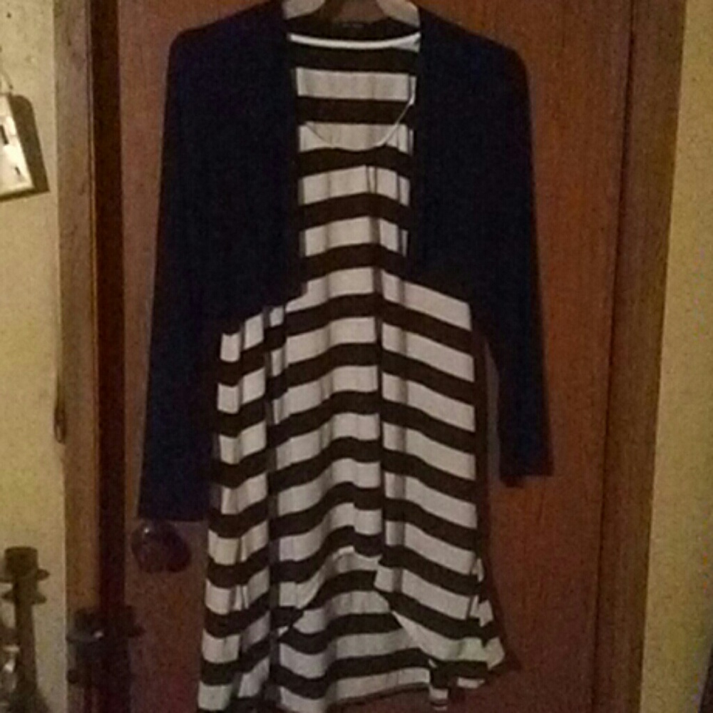 Black & White hi-lo dress